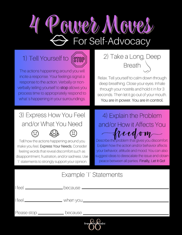 4 Power Moves for Self-Advocacy Poster - Image 4